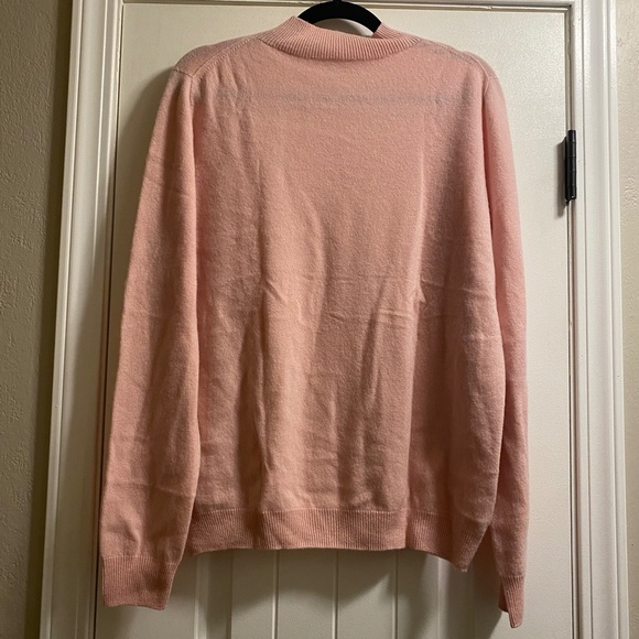 Pink Mock Neck Wool Sweater - Amazon Size XL - Picture 2 of 3